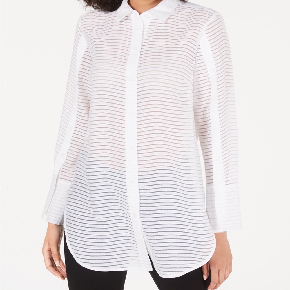 Alfani Sheer Textured Shirt